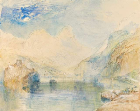 image of the lauerzersee with schwyz and the mythen switzerland by j m w turner